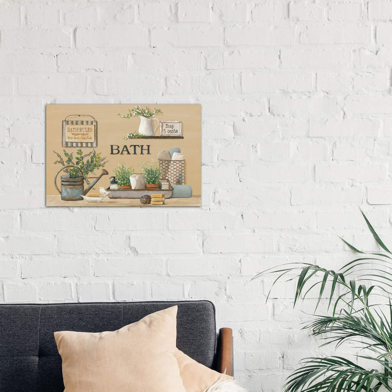 « campagnee bain ii » par pam britton-impression sur image, H 18 po x l 26 po x P 1,5 po, Toile tendue