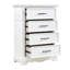 Armoire de rangement à 1 tiroir à 4 tiroirs en bois massif avec finition blanche