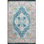 Tapis décoratif orange et bleu à motifs traditionnels-468565899