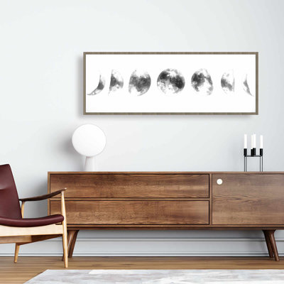 «Eclipse Phases», toile encadrée - décor d'astronomie minimaliste