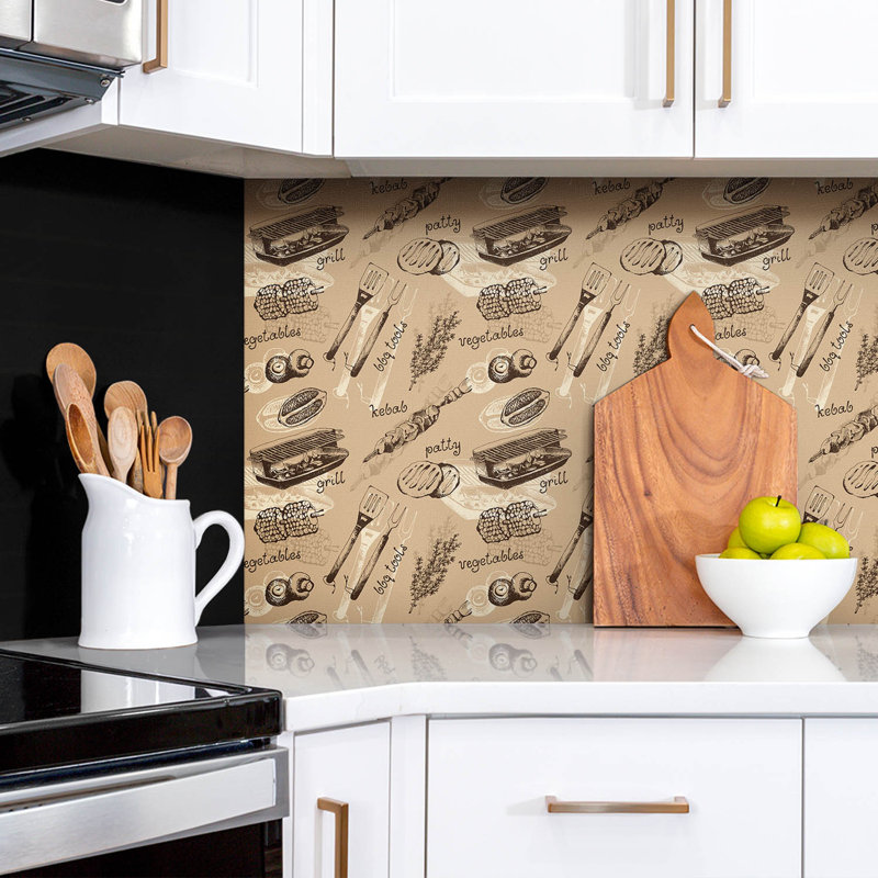 Maelly 50 x 100 cm PVC Tile in Matte Brown