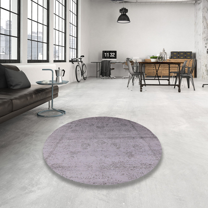 Tapis oriental gris Lucienne, Rond 6 pi