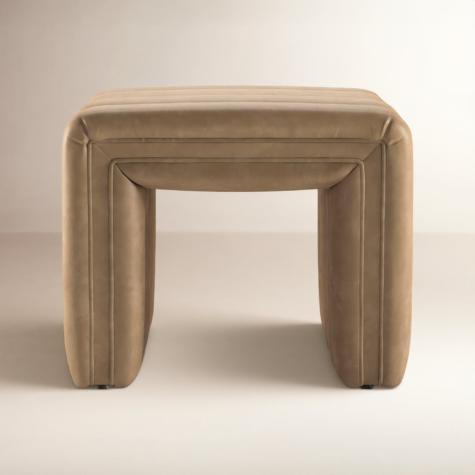 Brandt Upholstered Ottoman, Tawny Brown