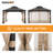 Sunjoy 10 x 12 ft Metal Gazebo with Black Rustproof Aluminum Frame Two Tier, Ceiling Hook and Mosquito Net