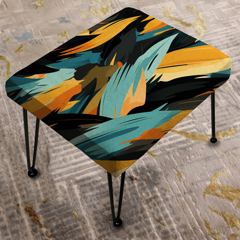 Tribal Camo Fusion II - Repose-pieds rectangulaire abstrait