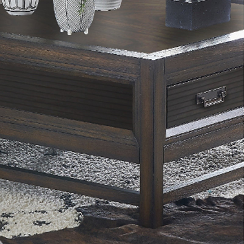 2-drawer Coffee Table, No Assembly Required, Two-Tone Finish