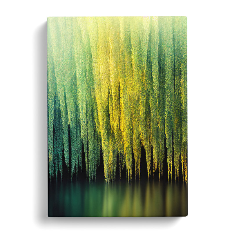 CAN-V0523-2852X Weeping Willow Tree View - Wrapped Canvas Print, 76cm H x 50cm W x 3cm D