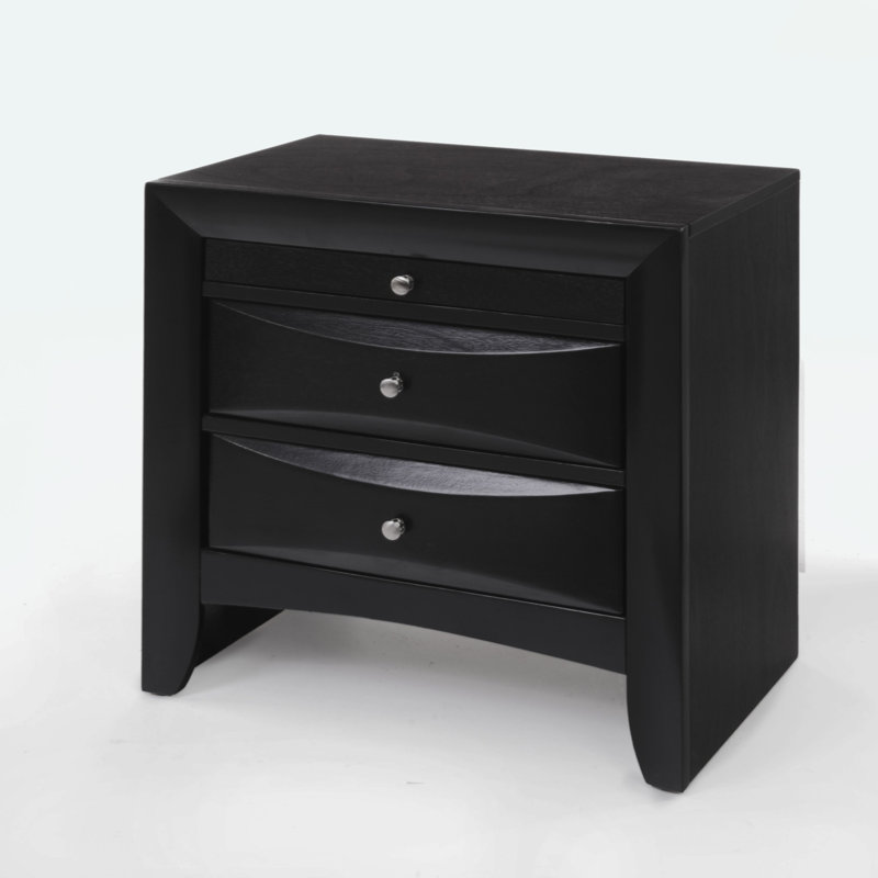 Houchins 2 - Drawer Nightstand, Black