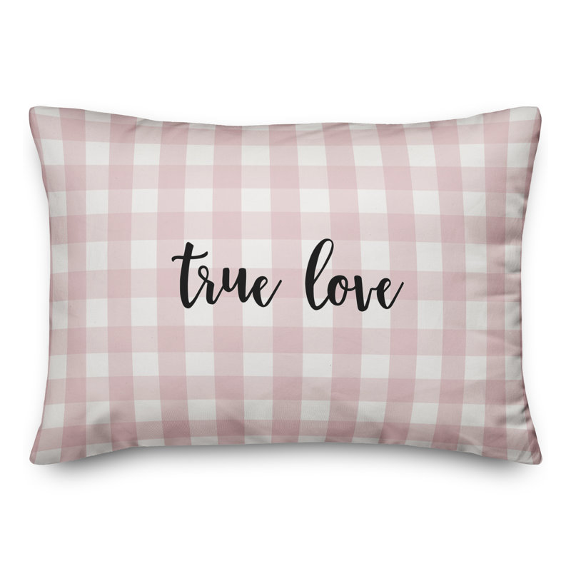 Coussin True Love, Noir / Rose