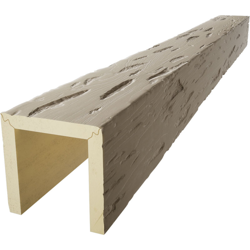 Poutre de plafond 3 côtés Pecky Cypress Endurathane, 8"H x 6"W, Dune de sable, 24'L