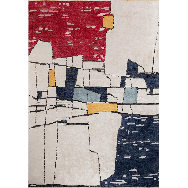 Rapture Abstract Area Rug, Rectangle 6'7" x 9'10"