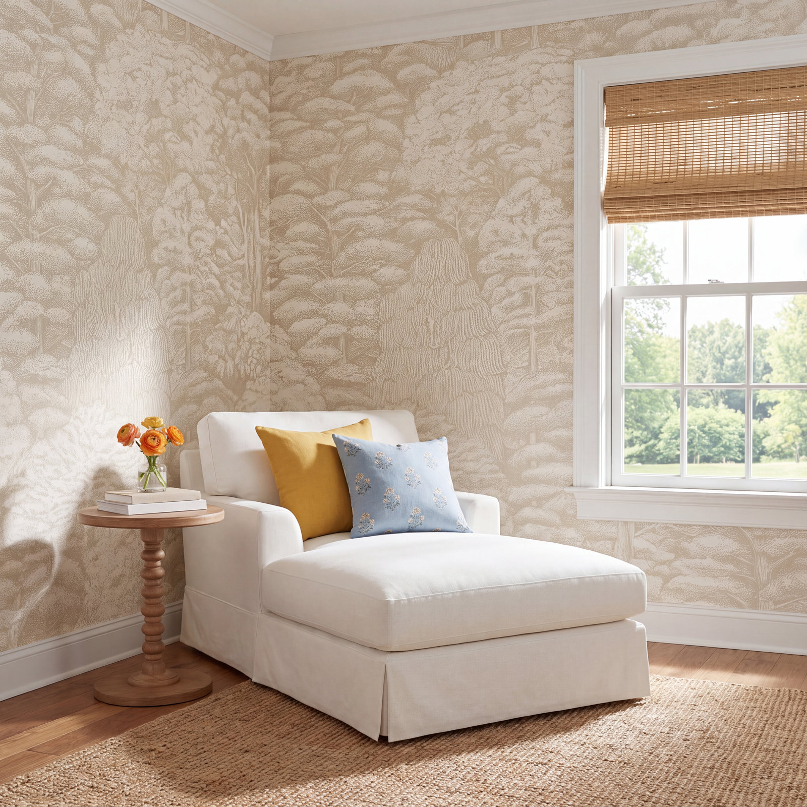 Sanderson Woodland Walk Wallpaper Roll, Ivory/Neutral