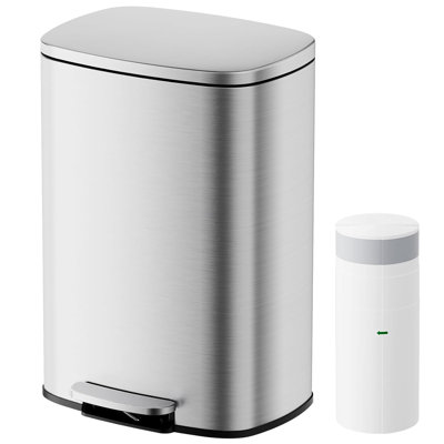 Stainless Steel Step On Recycling Bin - 50L