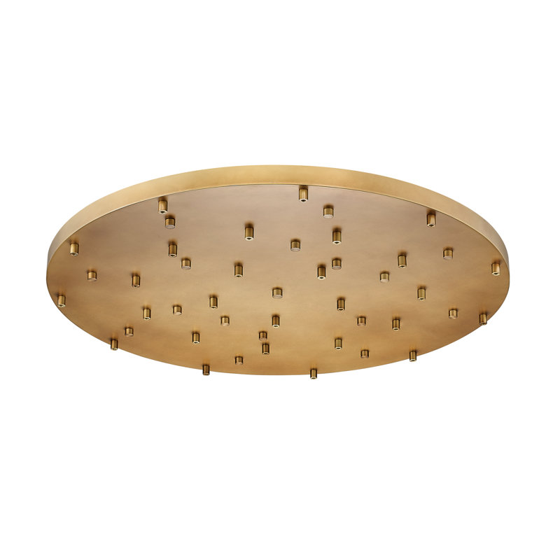 27 Port Multi Point Canopy, Rubbed Brass