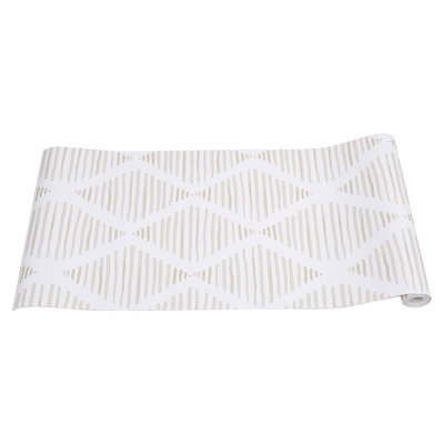 Bohemia Style Stripe & Diamond Adhesive Wallpaper