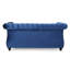 Bouton profond en velours bleu marine pour une décoration intérieure chic