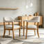 Ensemble de chaises de salle à manger avec accoudoirs avec cadre en bois-47873802