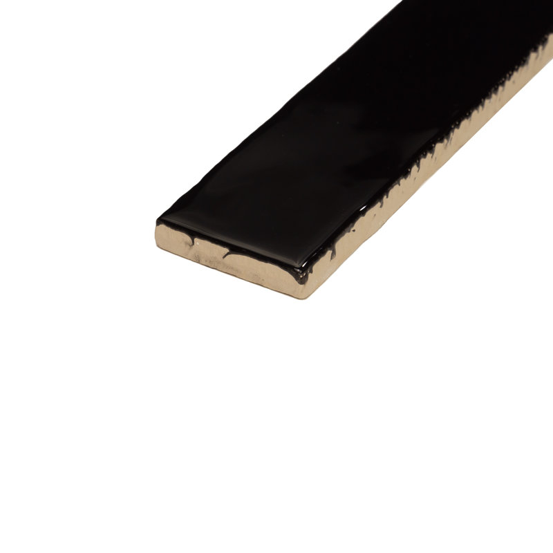 Vernici 2" x 10" Italian Glossy Subway Wall Tile, Black