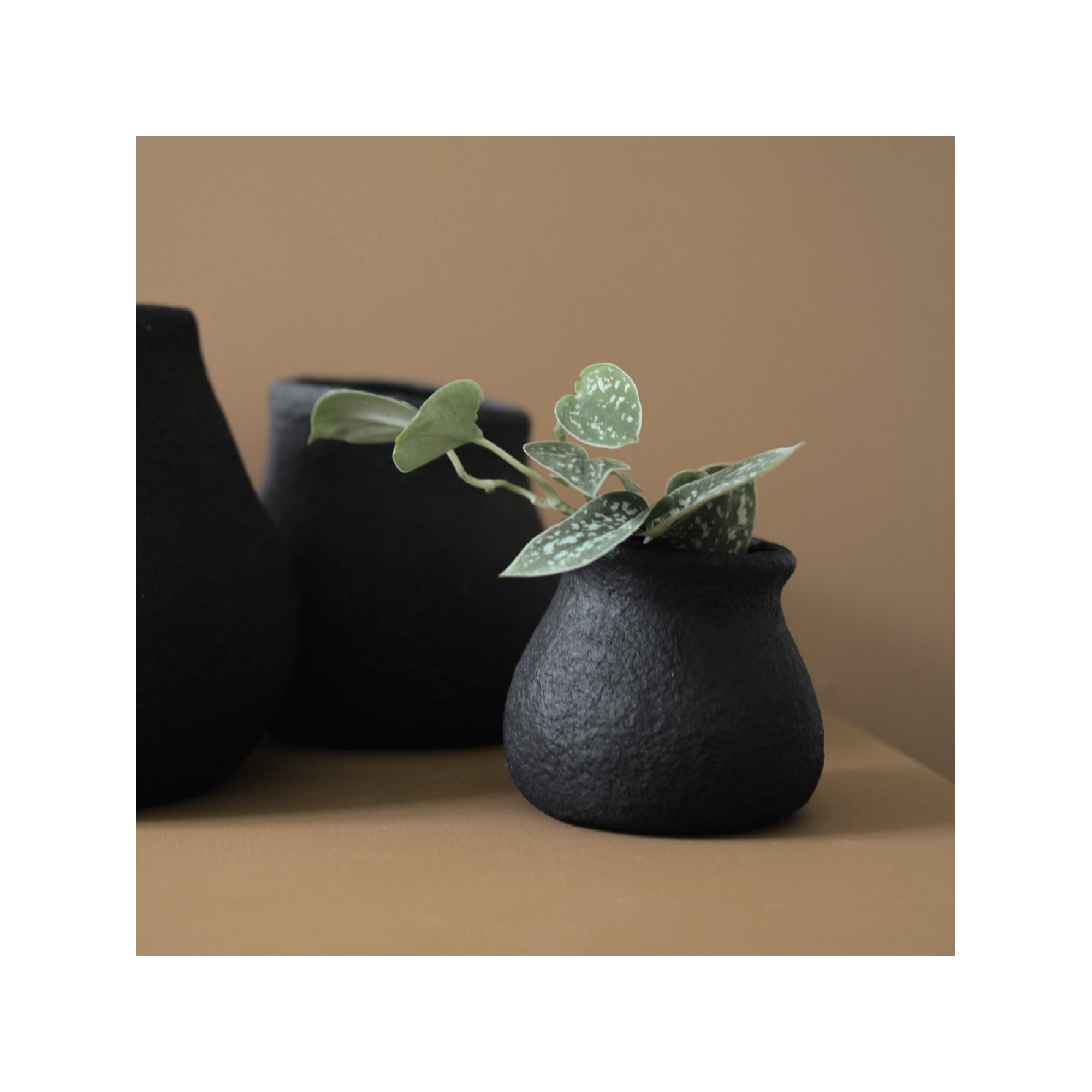  Earthenware Table Vase, 3.93" W x 3.93" D