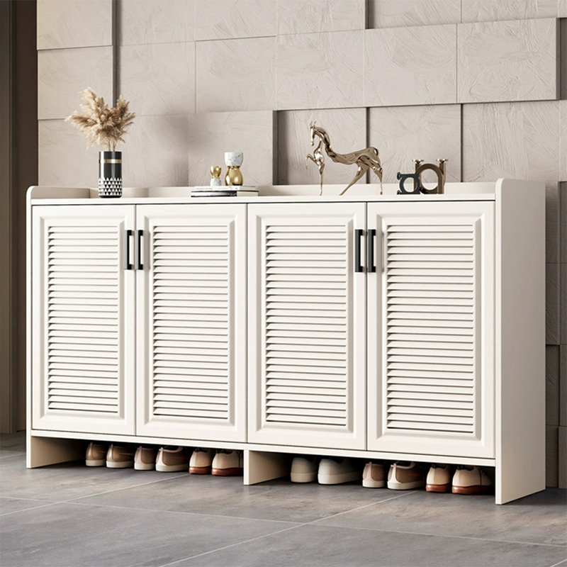 Rangement pour chaussures en alliage d'aluminium blanc