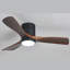 Ventilateur de plafond moderne à 3 pales de 42 po avec lumière DEL et ventilateur encastré à télécommande avec pales en bois massif à 3 vitesses 6 couleurs-1856561770-1856561771