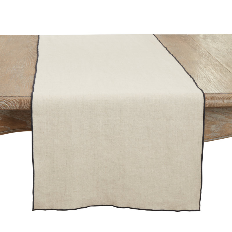 Riggs Dining Linens, Black/Natural