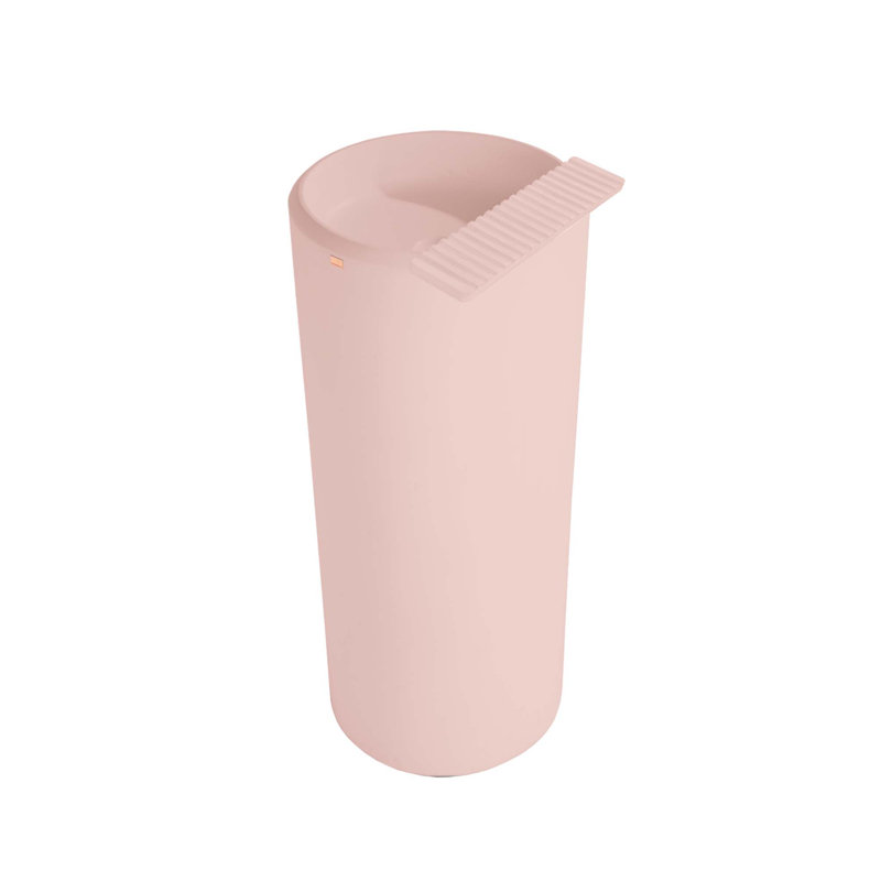 Ubud U-Shaped Concrete Pedestal Sink, Coral Light Red