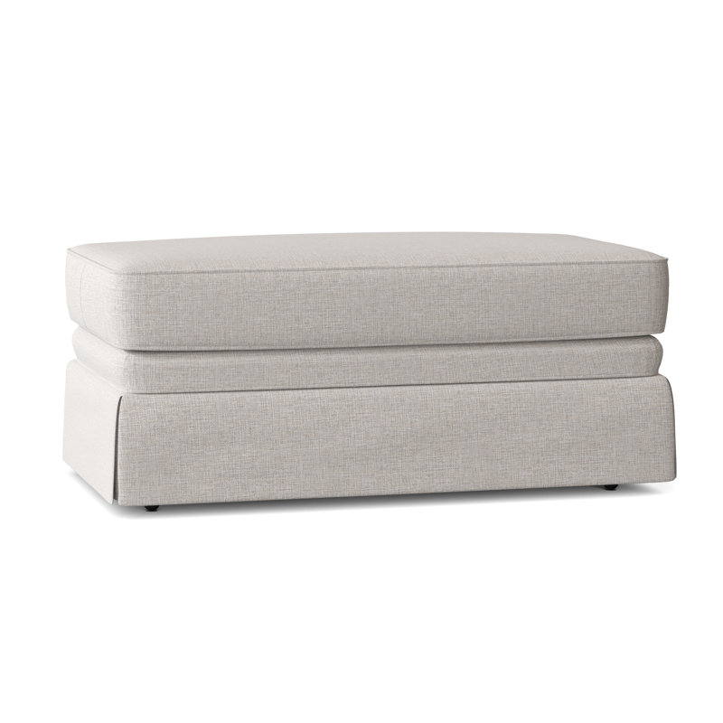 Repose-pieds rectangulaire 45 po Atterbury, Tissage natté ivoire Drusky Sustain®