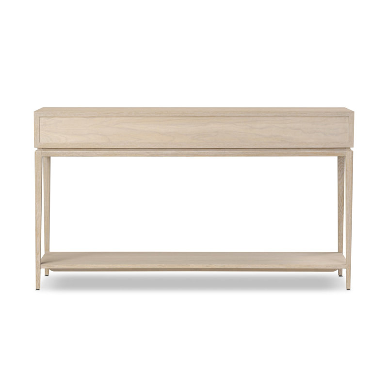Rosenell Console Table-Natural Oak Veneer, Natural Oak Veneer