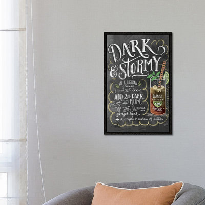 Dark And Stormy Recipe by Lily & Val - Floater Frame Print on Canvas