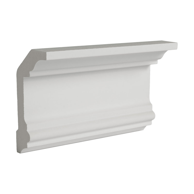 6-inch White Primed Polyurethane Crown Moulding Sample