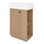 Meuble-lavabo 21,6 po avec lavabo en céramique, tablette, tablette gauche