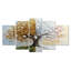 Arbre vert et jaune avec quatre saisons - ensemble d'art mural arbre de vie