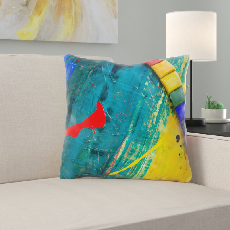 Weyauwega Floral Outdoor Reversible Throw Pillow, Microsuede, Indoor
