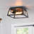 Narka Black 5.7" 2 - Bulb Outdoor Flush Mount