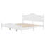 Lit plateforme en bois avec tête de lit, lit plateforme de style rétro avec support en lattes de bois-804477318