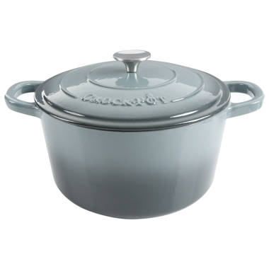 Prisma 7 Qt Enameled Cast Iron Covered Square Dutch Oven - Matte Teal -  Tramontina US