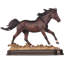 Dark Brown Galloping Horse Statue