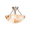 Metro Cognac Swirl 3 - Light Semi Flush Mount