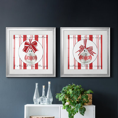 «Candy Cane Christmas I», ensemble de 2 reproductions d'art