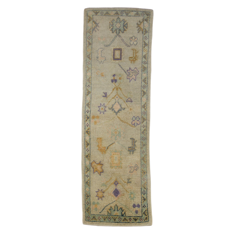 Betel One-of-a-Kind 3' X 9'6" 2010s Wool Area Rug Grey