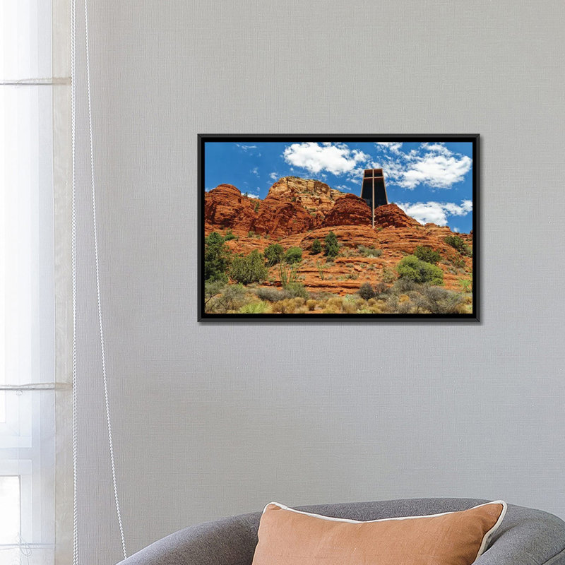 Chapelle de la Sainte-Croix, Sedona, Arizona_1PC6, Cadre flottant noir, H 18 po x l 26 po