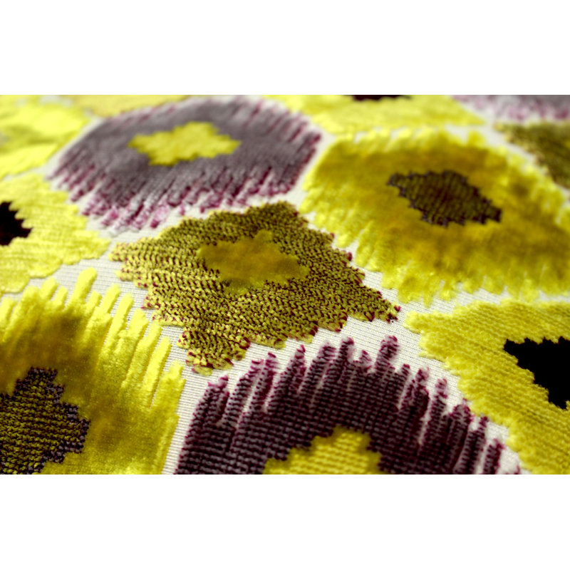 Middleburgh Ikat Square Throw Pillow Cover, Citrine