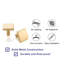Lot de 10 boutons de meuble carrés en métal doré brossé, 2,86 cm (1-1/8 pouce), robustes, faciles à installer, prise en main confortable, poignées monotrou, pour tiroirs, commodes, meubles de salle de bain et placards.
