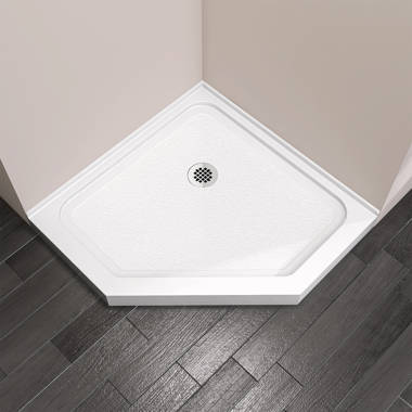 Fine Fixtures Neo Angle Corner Shower Base Shower Pan Floor In White