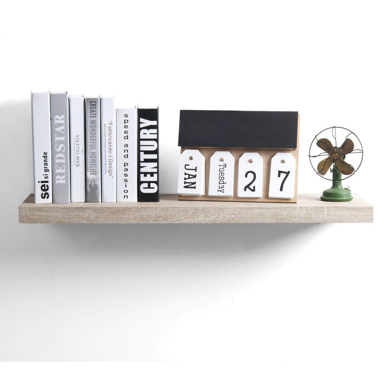 Gautea 2 Piece Floating Shelf, 3.8cm H x 100cm W x 22.9cm D, Natural