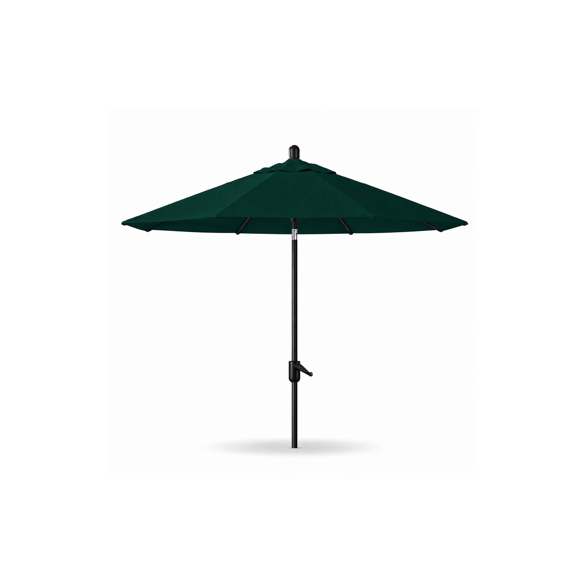 Natalie 8' 8" Market Sunbrella® Umbrella, Canvas Forest Green Sunbrella® Canvas, Starring Gray
