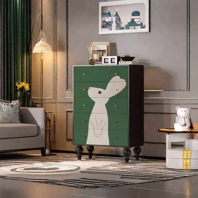 Élégante armoire de rangement à 5 tiroirs