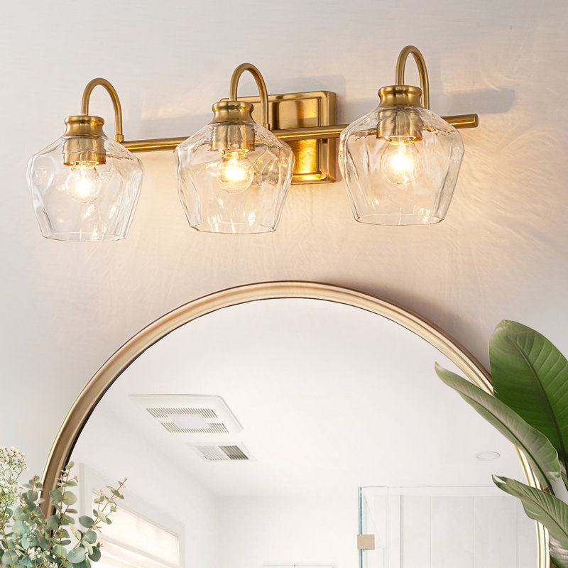Montalto Dimmable Vanity Light, 3 Lights, Gold