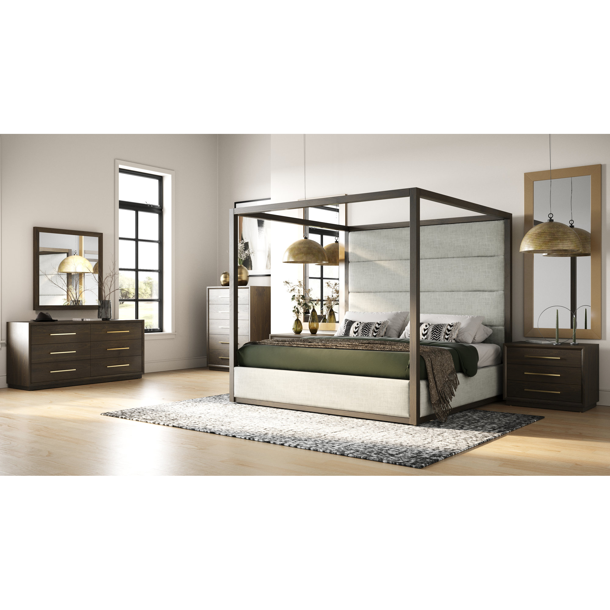 Langley 5 Drawer 35.98" W Chest, Gray